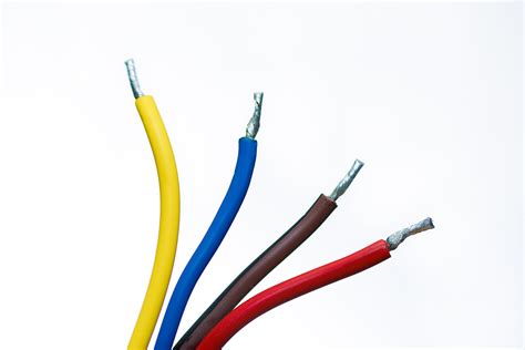 different colors of electrical wiring